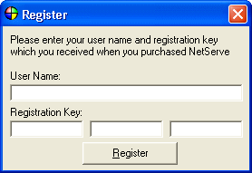 Registering NetServe